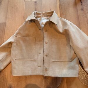 Aritzia Wilfred Tan Cropped Jacket